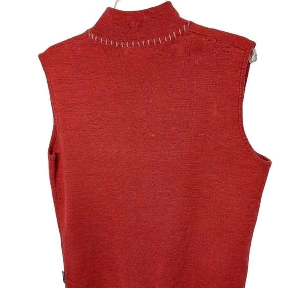 Vintage Woolrich Holiday Christmas Cardigan Sweater Vest Size Large Red Classic - Picture 5 of 12